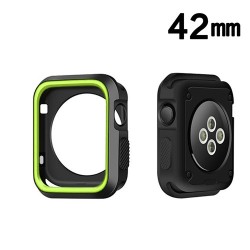 Protector Apple 42 mm Watch Serie 3 Silicon Verde Negro